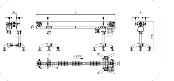 不銹鋼鏈板輸送機(jī)示意圖 不銹鋼鏈板輸送機(jī)示意圖