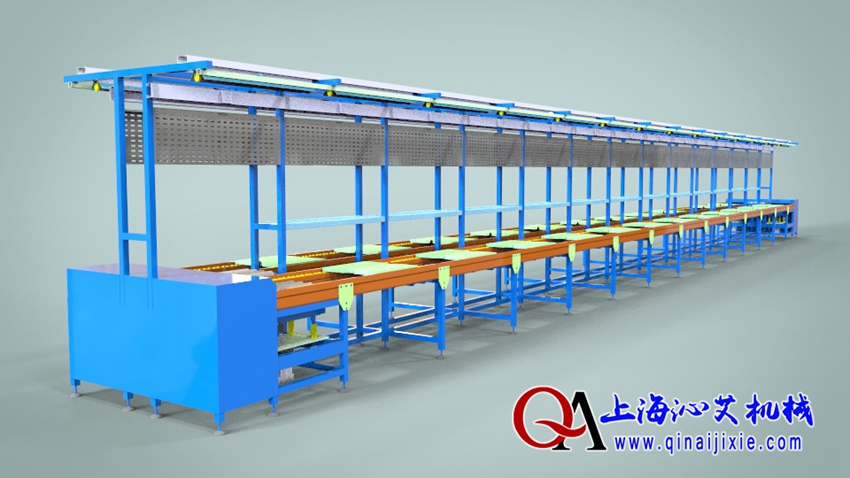 鋁型材倍速輸送線三維示意圖 鋁型材倍速輸送線三維示意圖