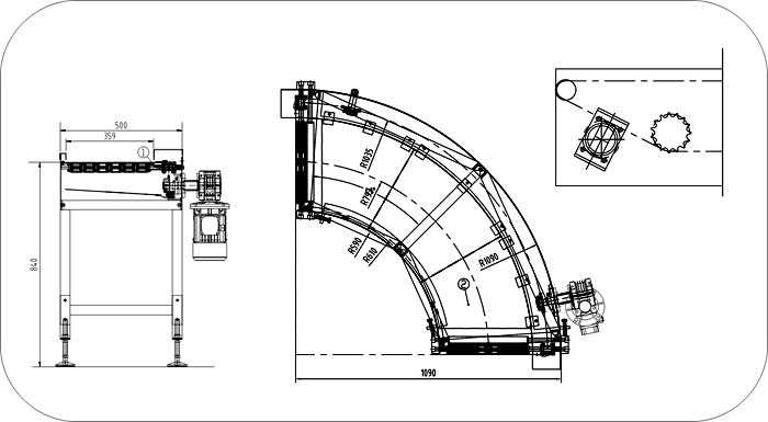 刀口皮帶機(jī)示意圖 刀口皮帶機(jī)示意圖